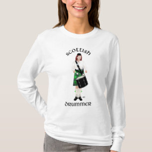 Schottischer Trommler - Grüner Kilt T-Shirt