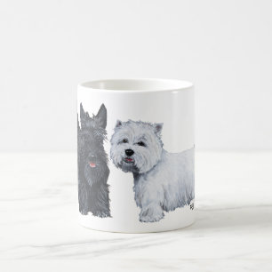 Schottischer und West Highland White Terrier Beche Tasse