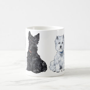 Schottischer und West Highland White Terrier Beche Tasse