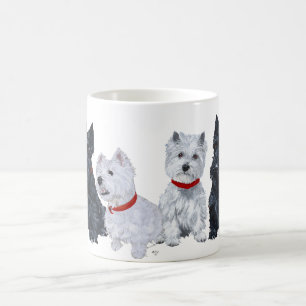 Schottischer und West Highland White Terrier Beche Tasse