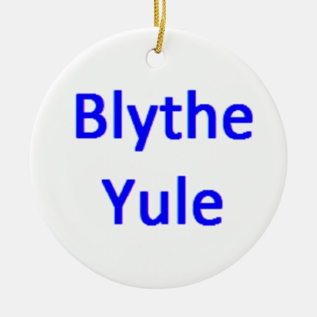 schottisches Blythe Yule Keramik Ornament (Vorne)