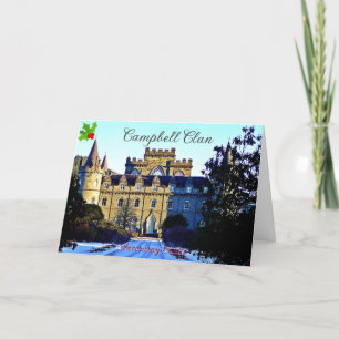 Schottisches Campbell Clans Inveraray Castle Snow Feiertagskarte