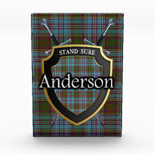 Schottisches Clan Anderson Tartan Fotoblock