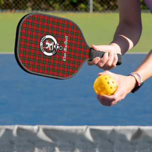 Schottisches Clan MacDuff-Tartan und Abzeichen Pickleball Schläger