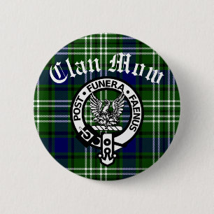 Schottisches Clan Mow-Wappen & Tartan  Button
