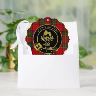Schottisches Clan-Wappen Rosen-Distel-Tartan-Ornam Ornament Karte