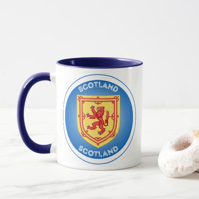 Schottisches Erbe-Emblem Tasse (Mit Donut)