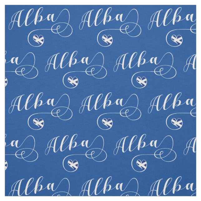 Schottisches Flaggenherz, Alba, Schotten Gälisch Stoff (Muster)