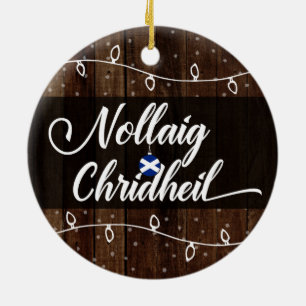 Schottisches Gälisch-frohe Weihnachten, Nollaig Keramik Ornament