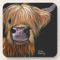 Schottisches Highland Cow 'Henry' Untersetzer Set