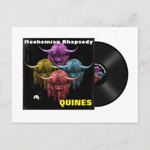 Schottisches Highland-Rind. Moohemian Rhapsody Postkarte