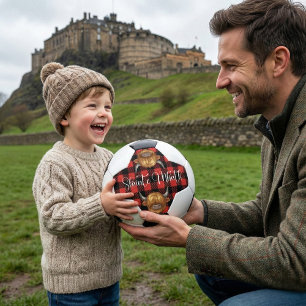 Schottisches Highland-Rind Rotes Tartan, Trophäe Fußball
