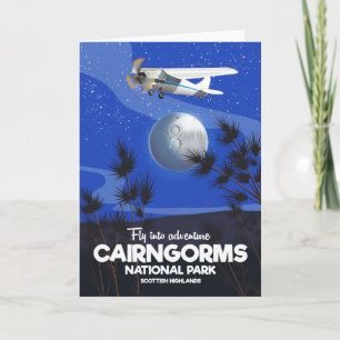 Schottisches Hochland Cairngorms-Flugposter Feiertagskarte