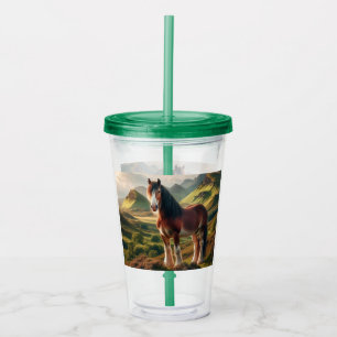 Schottisches Hochland Clydesdale Pferd Acryltrinkbecher