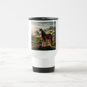 Schottisches Hochland Clydesdale Pferd Reisebecher