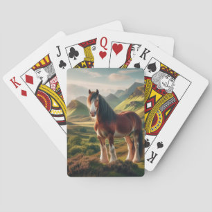 Schottisches Hochland Clydesdale-Pferd Spielkarten