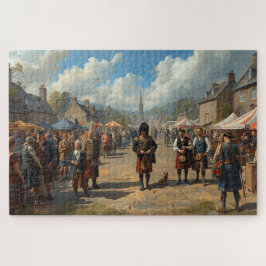 Schottisches Hochlanddorf-Puzzle Puzzle