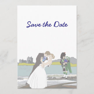 Schottisches Hochzeitthema Save the Date Einladung