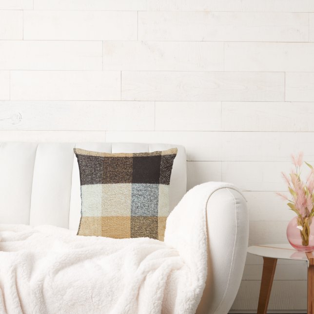 Schottisches Kariertes Keuchkissen Kissen (Liege)