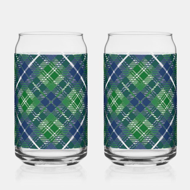 Schottisches Kariertes Set Dosenglas (Vorderseite)