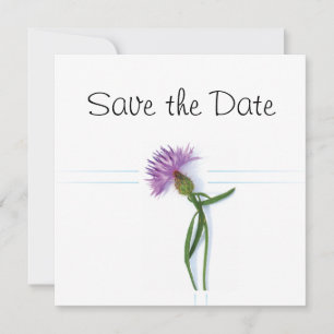 Schottisches, keltisches Hochzeit-Distel-Thema Sav Einladung