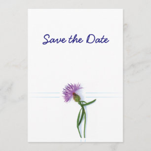 Schottisches, keltisches Hochzeit-Distel-Thema Sav Einladung
