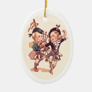 Schottisches Kindertanzen Keramik Ornament