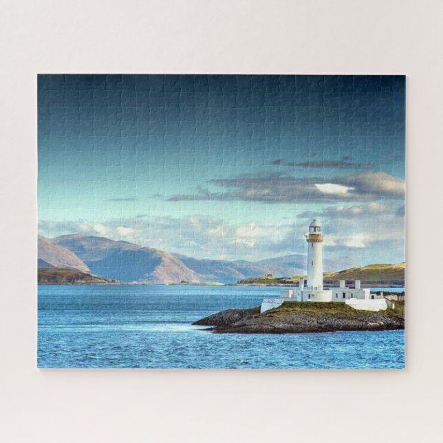 Schottisches Landschaftliches Leuchtturm View Oban Puzzle (Horizontal)