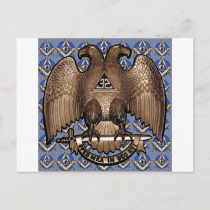 Schottisches Ritus-Quadrat u. Kompass Postkarte