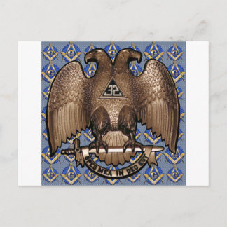 Schottisches Ritus-Quadrat u. Kompass Postkarte