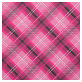 Schottisches rosa kariert, diagonales Gewebe Stoff