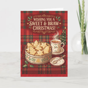 Schottisches Shortbread-Weihnachtskarte Karte