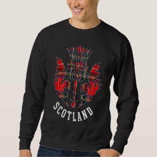 Schottisches Tartan Distel schottisches Emblem Sch Sweatshirt