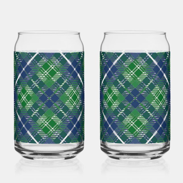 Schottisches Tartan Glas-Set Dosenglas (Vorderseite)