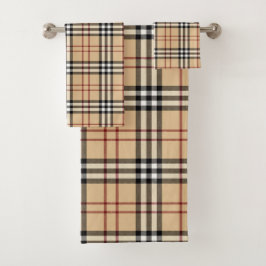 Schottisches Tartan-Muster     Badhandtuch Set