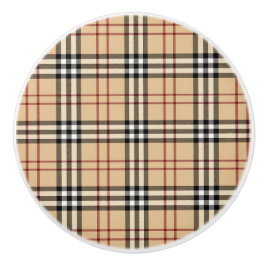 Schottisches Tartan-Muster Keramikknauf