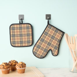 Schottisches Tartan-Muster     Ofenhandschuh & Topflappen-Set