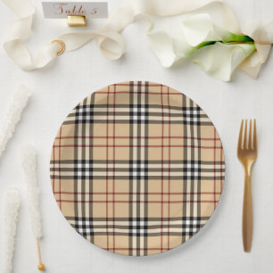 Schottisches Tartan-Muster Pappteller