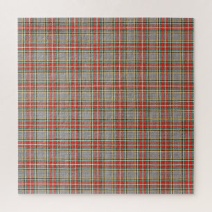 Schottisches Tartan: rot-grün-gelbes Muster. Puzzle