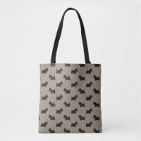Schottisches Terrier-Silhouette-Muster