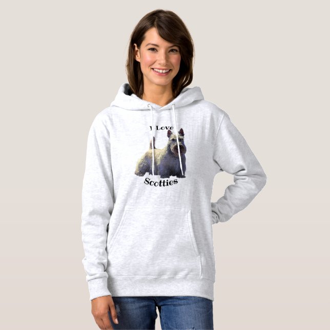 Schottisches Terrierschwarzes/wheaten, Hoodie (Vorne ganz)