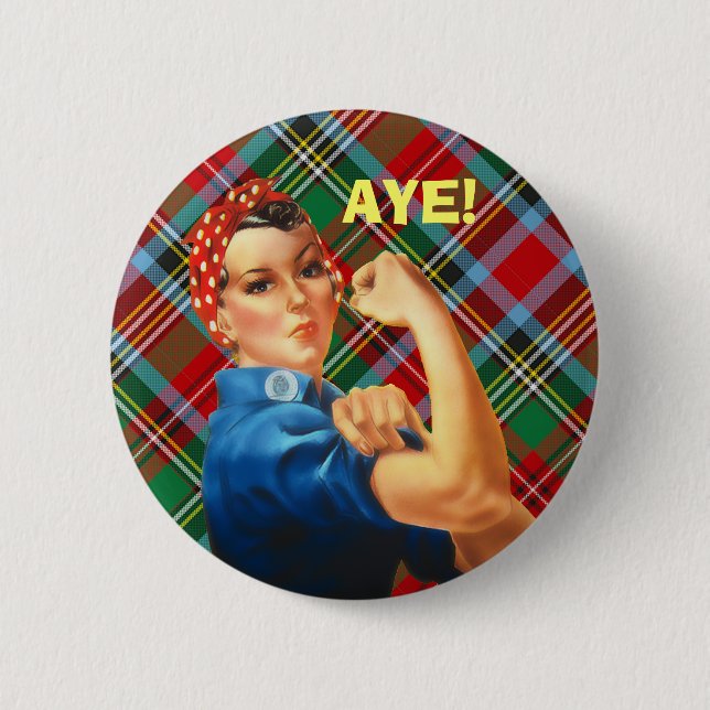 Schottisches UnabhängigkeitTartan Rosie ja Button (Vorderseite)