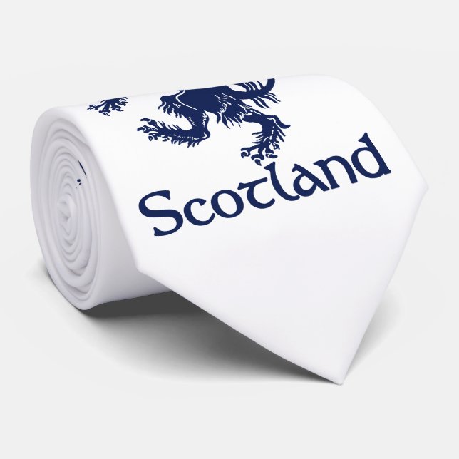 Schottisches zügelloses Löwe-Marine-Blau Krawatte (Gerollt)