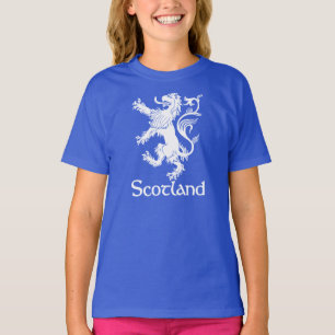 Schottisches zügelloses Löwe-Marine-Blau T-Shirt