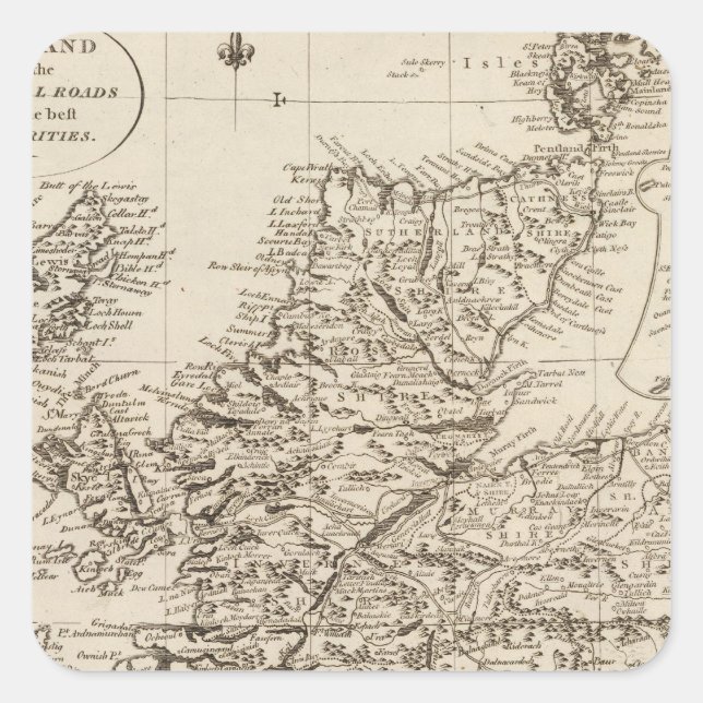 Schottland 10 quadratischer aufkleber (Vorderseite)