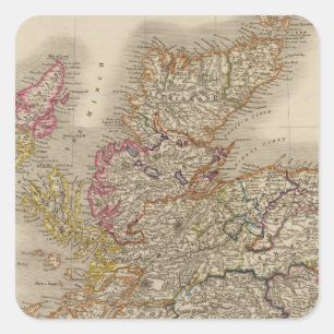 Schottland 12 quadratischer aufkleber