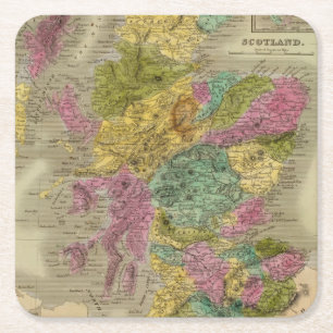 Schottland 15 rechteckiger pappuntersetzer