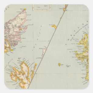 Schottland 16 quadratischer aufkleber