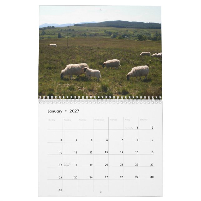Schottland 2011 kalender (Jan 2027)