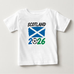 Schottland 2026 Fußballfan-Design / Saltire und Fu Baby T-shirt
